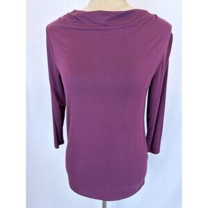 NWT Soya Concept Funnel Neck Top - Eggplant Purple - #0441 LG